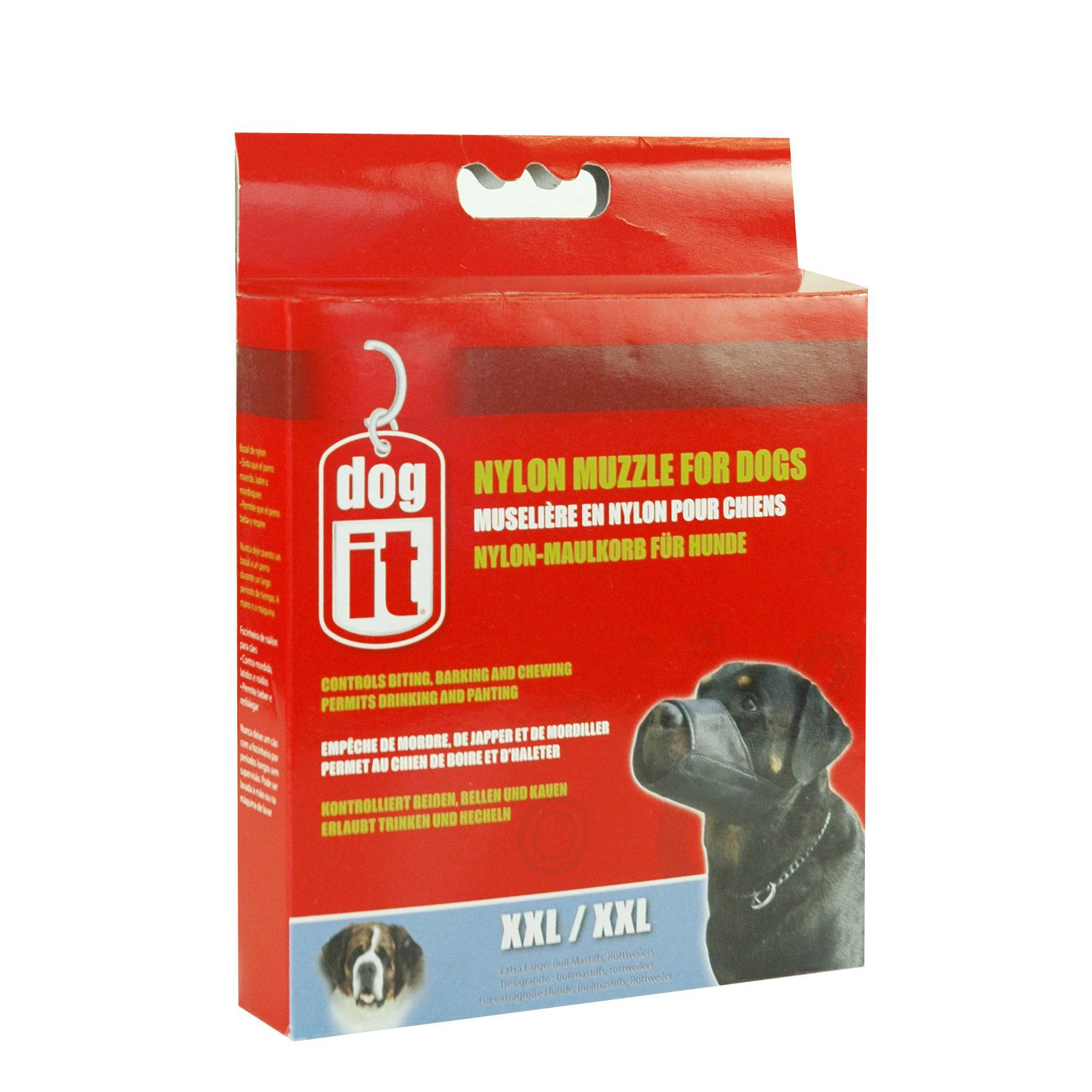 Dogit Nylon Dog Muzzle - Black - XX Large - The Pet Source