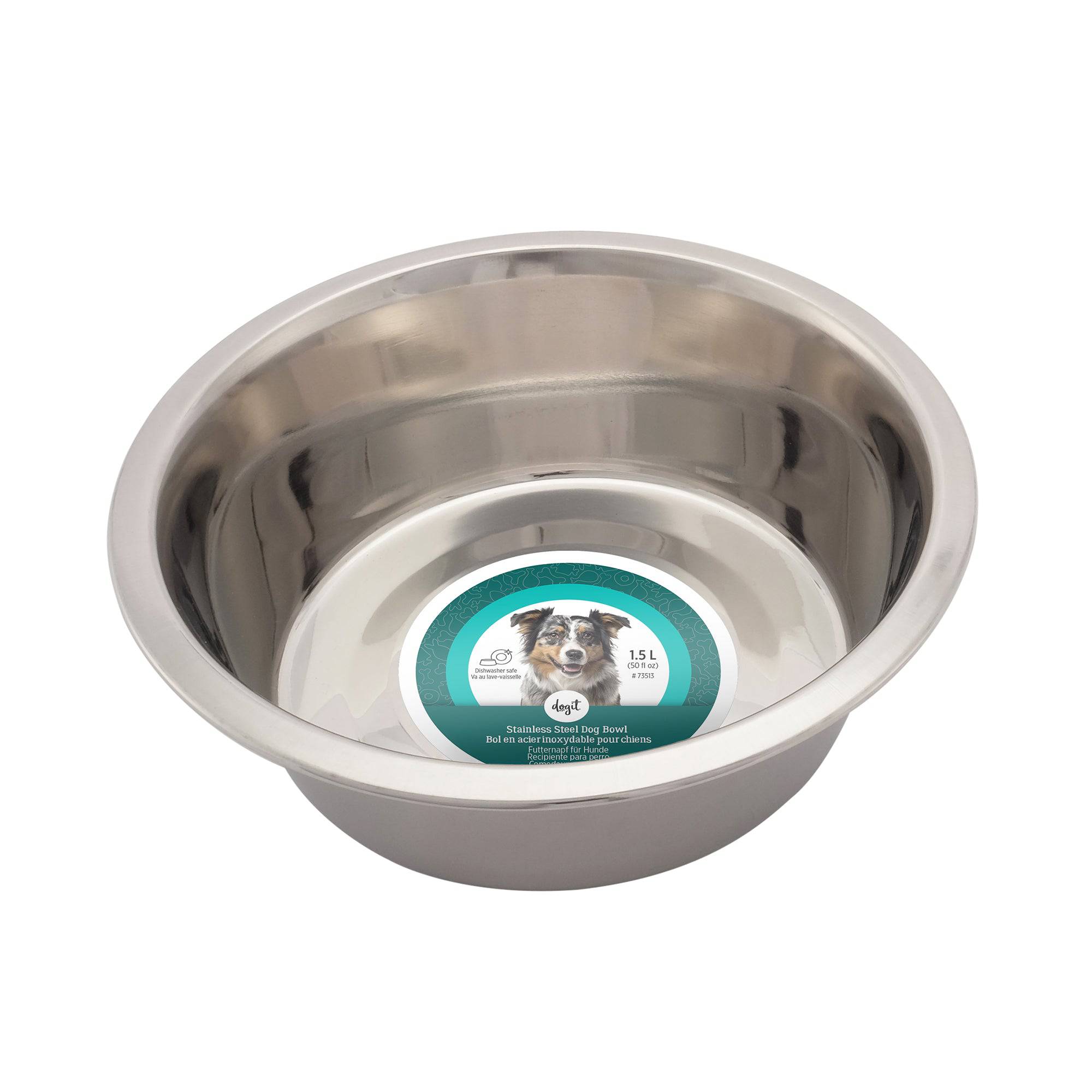 Dogit Stainless Steel Dog Bowl - Large - 50oz - The Pet Source