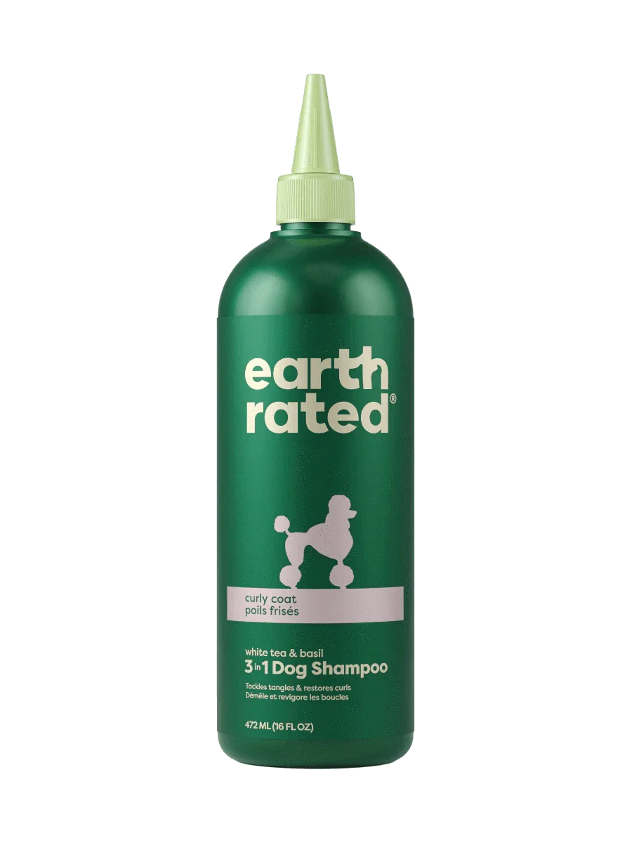 earth rated Curly Coat 3-in-1 Dog Shampoo - 16oz - The Pet Source