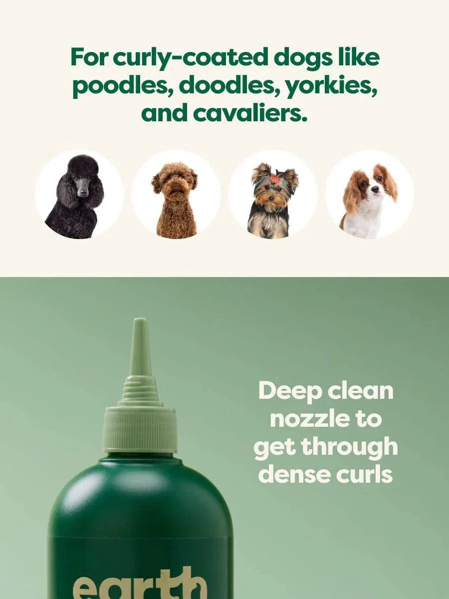 earth rated Curly Coat 3-in-1 Dog Shampoo - 16oz - The Pet Source