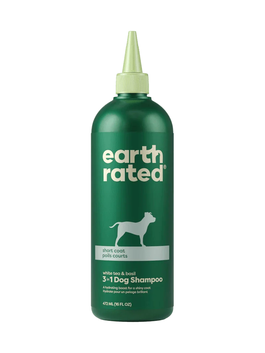 earth rated Short Coat 3-in-1 Dog Shampoo - 16oz - The Pet Source