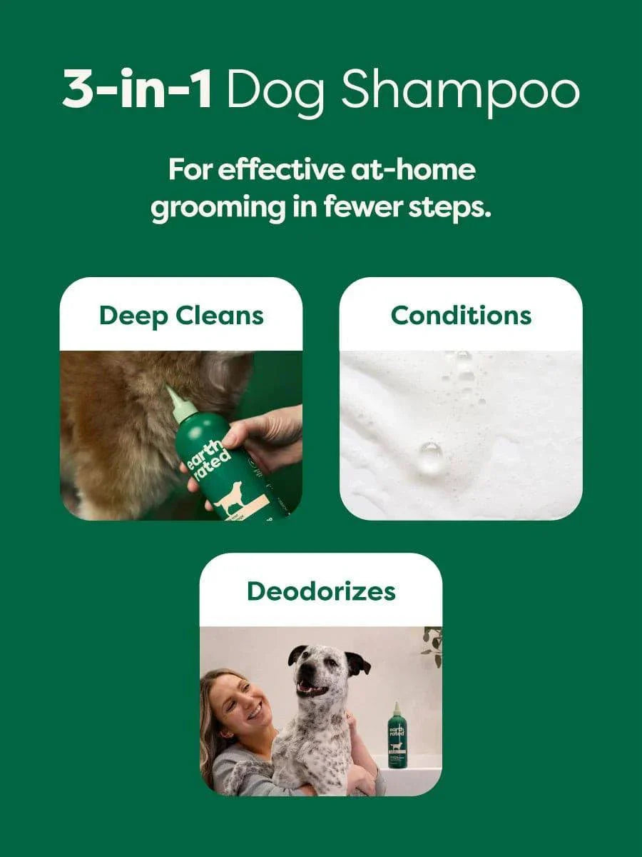 earth rated Double Coat 3-in-1 Dog Shampoo - 16oz - The Pet Source
