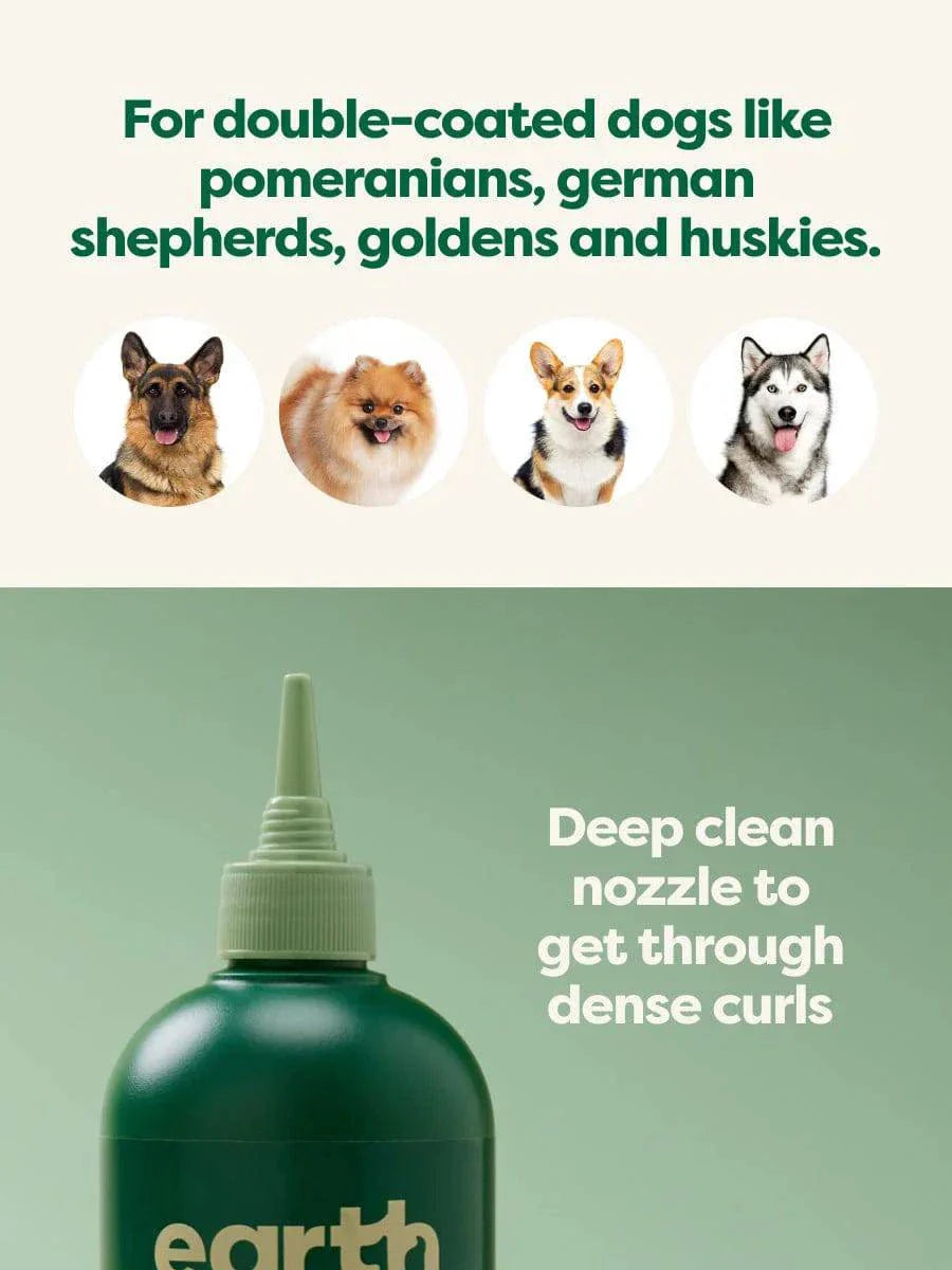 earth rated Double Coat 3-in-1 Dog Shampoo - 16oz - The Pet Source