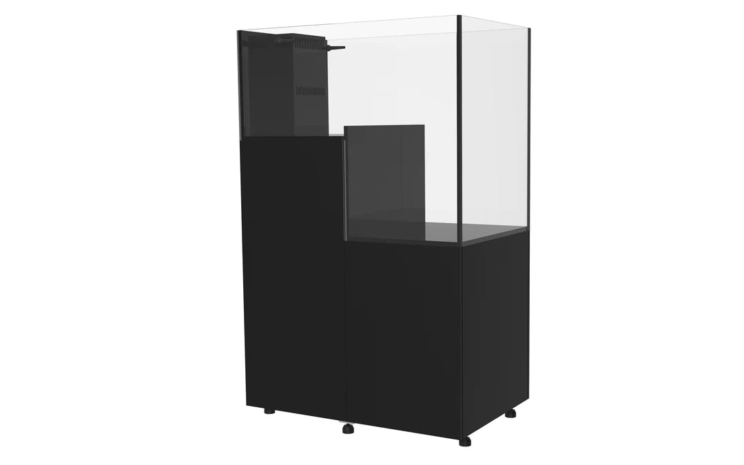 Fiji Cube Peninsula Drop Off Aquarium 84G Full Package - Black