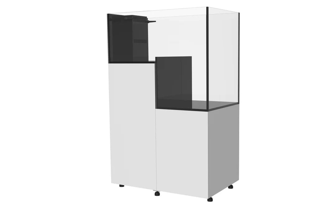 Fiji Cube Peninsula Drop Off Aquarium 84G Full Package - White