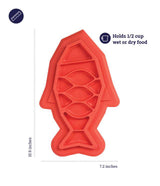 Petstages Fishie Fun Feed Mat Cat Slow Feeder Pink - The Pet Source