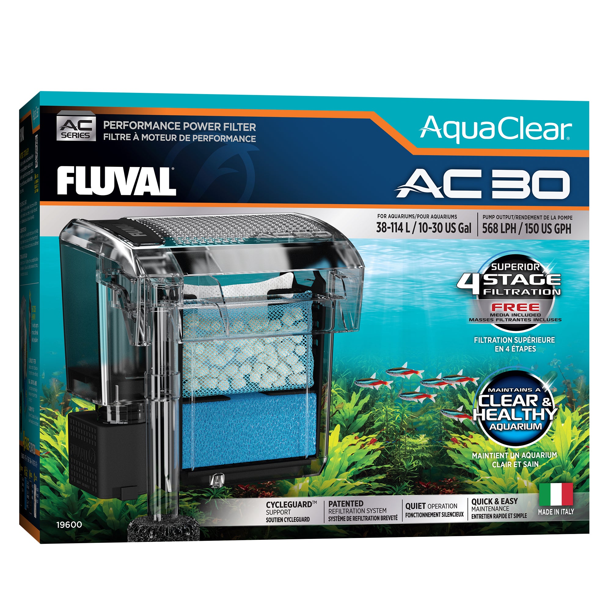 Fluval AquaClear AC30 Power Filter - 10-30 US Gal