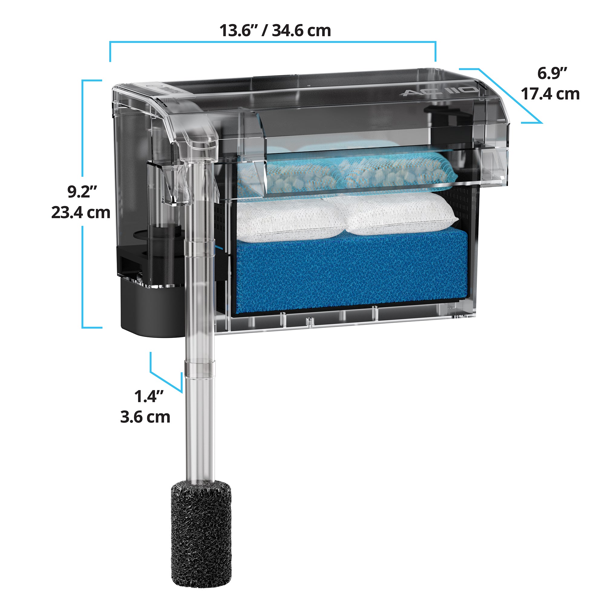 Fluval AquaClear AC110 Power Filter - 60-110 US Gal