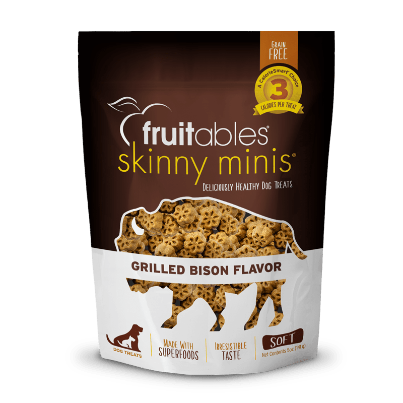 Fruitables Skinny Minis Grilled Bison Dog Treats - 12 oz - The Pet Source