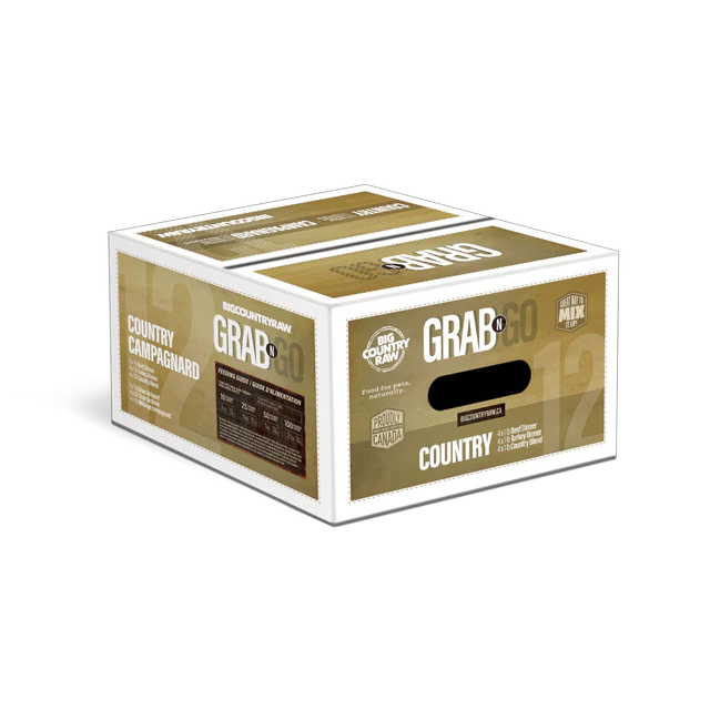 Big Country Raw Grab N Go Country Raw Frozen Dog Food - 12lb