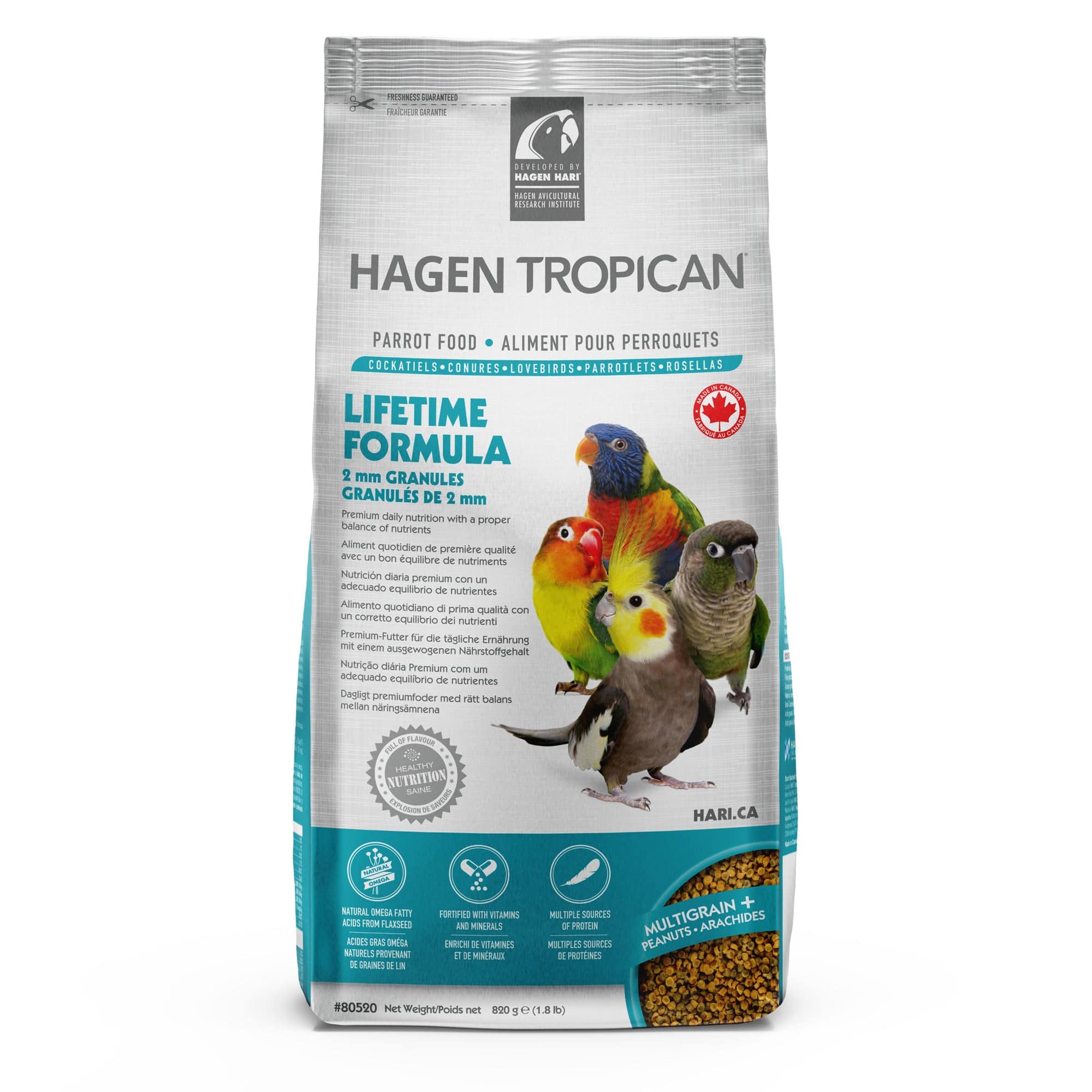 Tropican Lifetime Formula for Parrots Granules 2mm - 1.8lb - The Pet Source