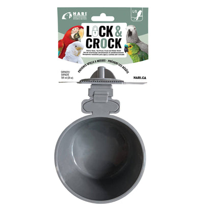 HARI Lock & Crock Heavy-Duty - Tip-Proof - Food and Water Bowl - 20 oz - The Pet Source