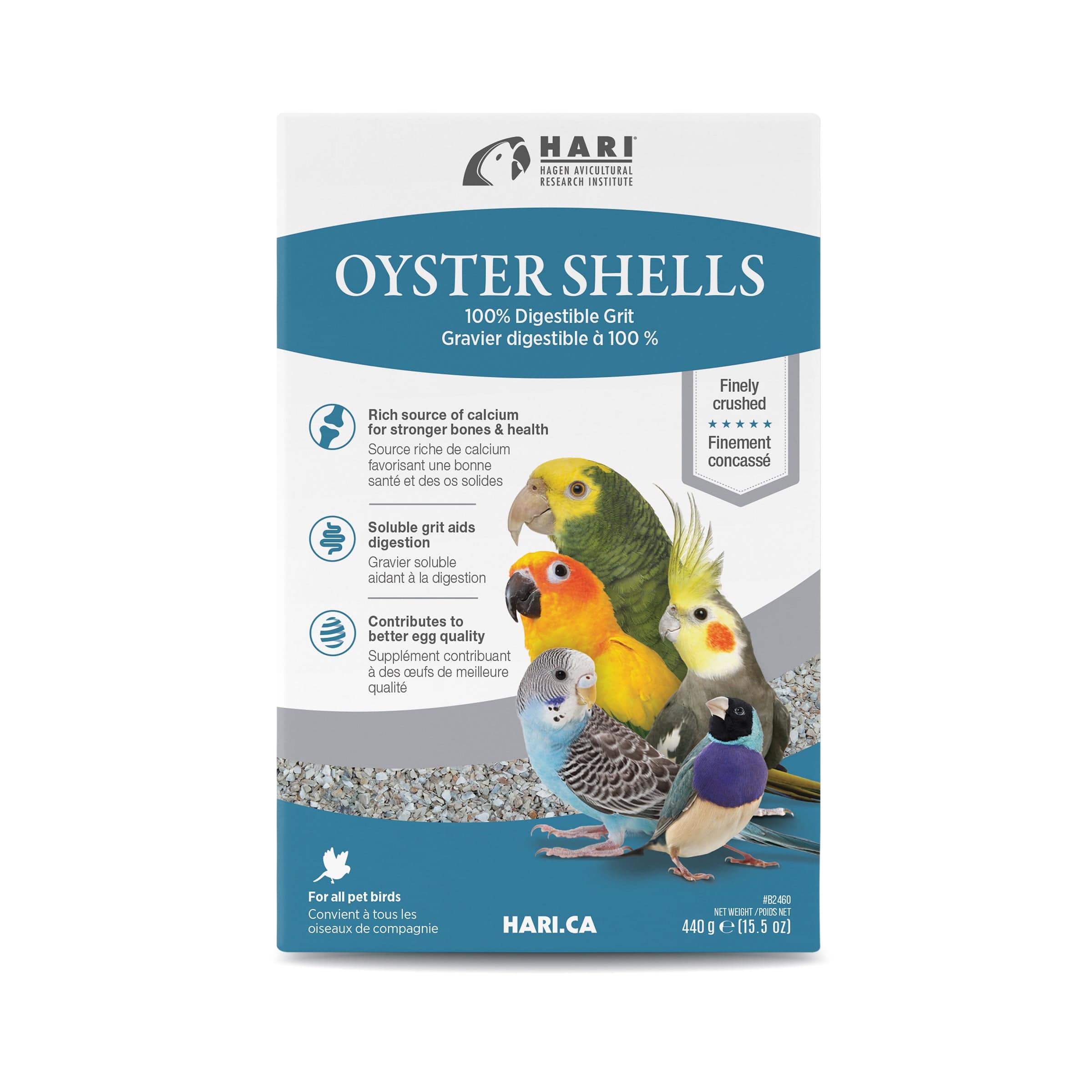 HARI Oyster Shells Supplement for Birds - 440g - The Pet Source