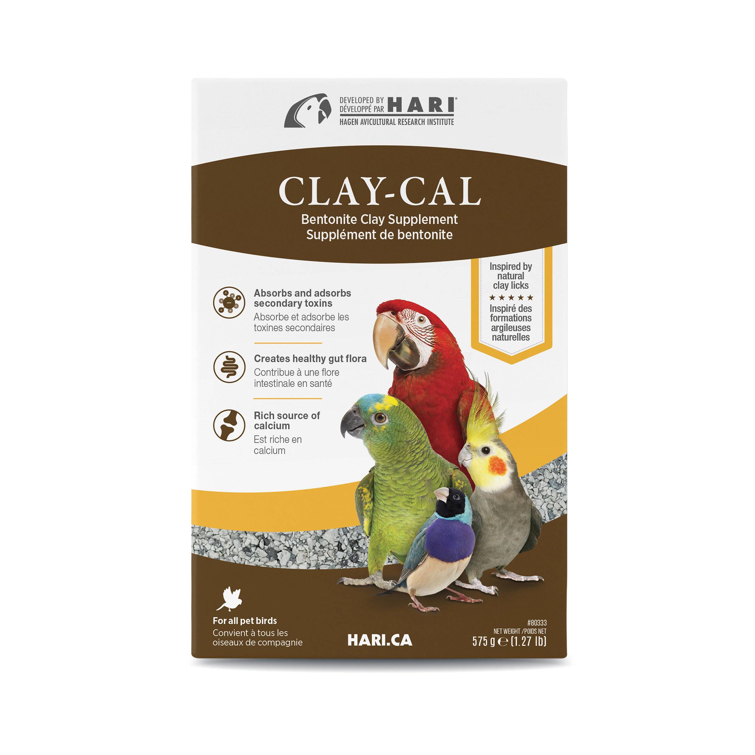 HARI Clay-Cal Calcium-Enriched Bentonite Clay Supplement for Birds - 575g - The Pet Source