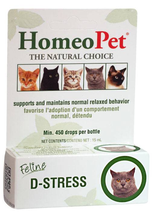 HomeoPet Feline D-Stress - 15ml - The Pet Source