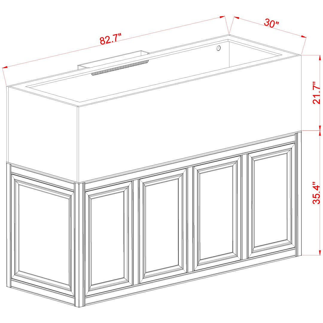 Innovative Marine EXT 240 Gallon Aquarium w/ APS Stand - Made To Order - Black