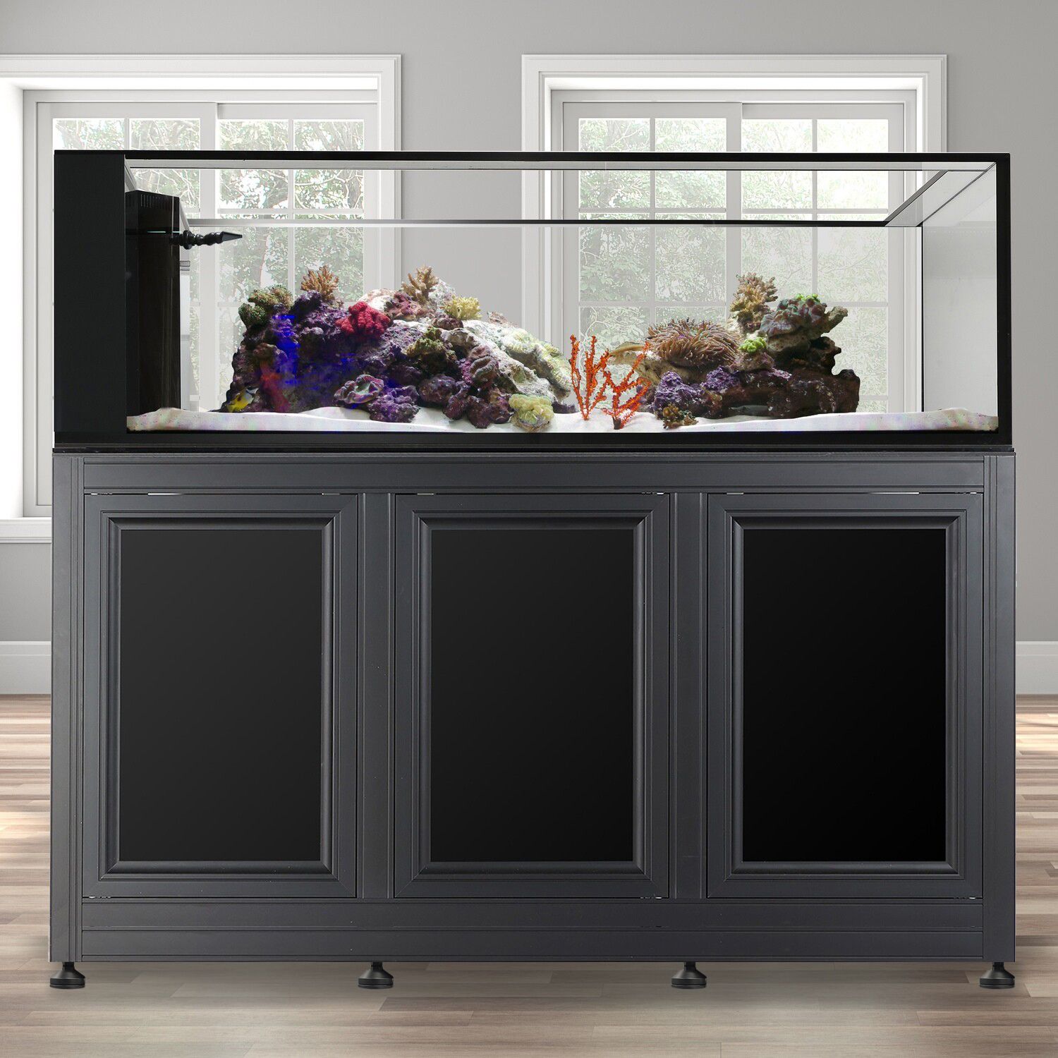 Innovative Marine INT 200 Gallon Peninsula Aquarium w/ APS Stand - Made To Order - Black