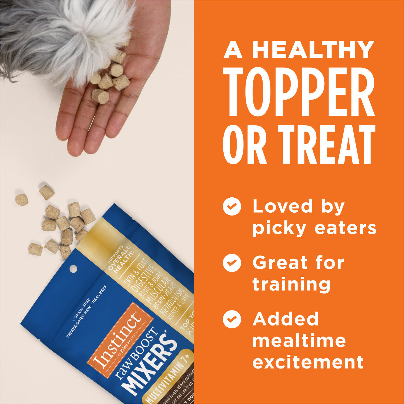 Instinct Raw Boost Mixers Multivitamin for Adult Dogs 7+ Food Topper - 5.5oz