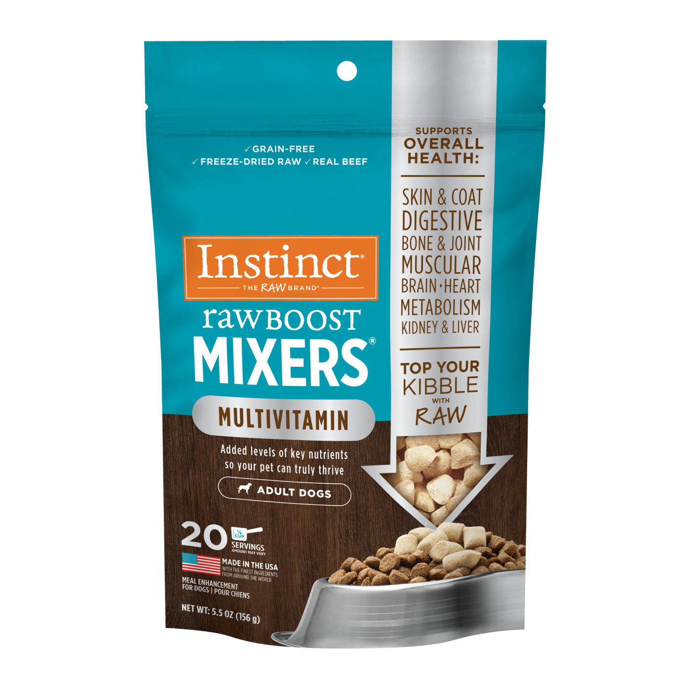 Instinct Raw Boost Mixers Multivitamin for Adult Dogs Food Topper - 5.5oz