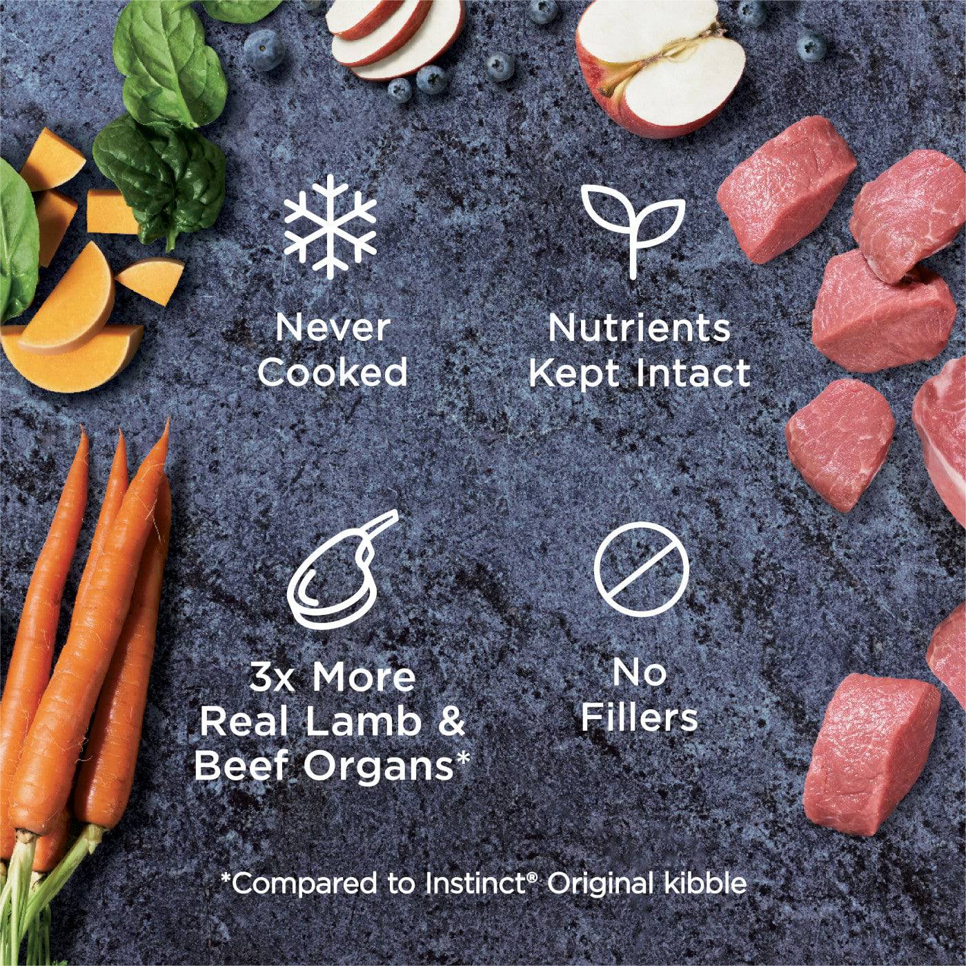 Instinct Raw Frozen Bites Adult Dog Food Grass-Fed Lamb - 2.7lb - The Pet Source