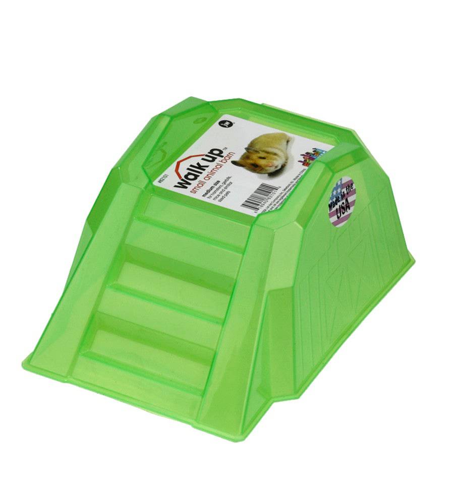 JW Pet Walk Up Barn for Small Animals Green - The Pet Source