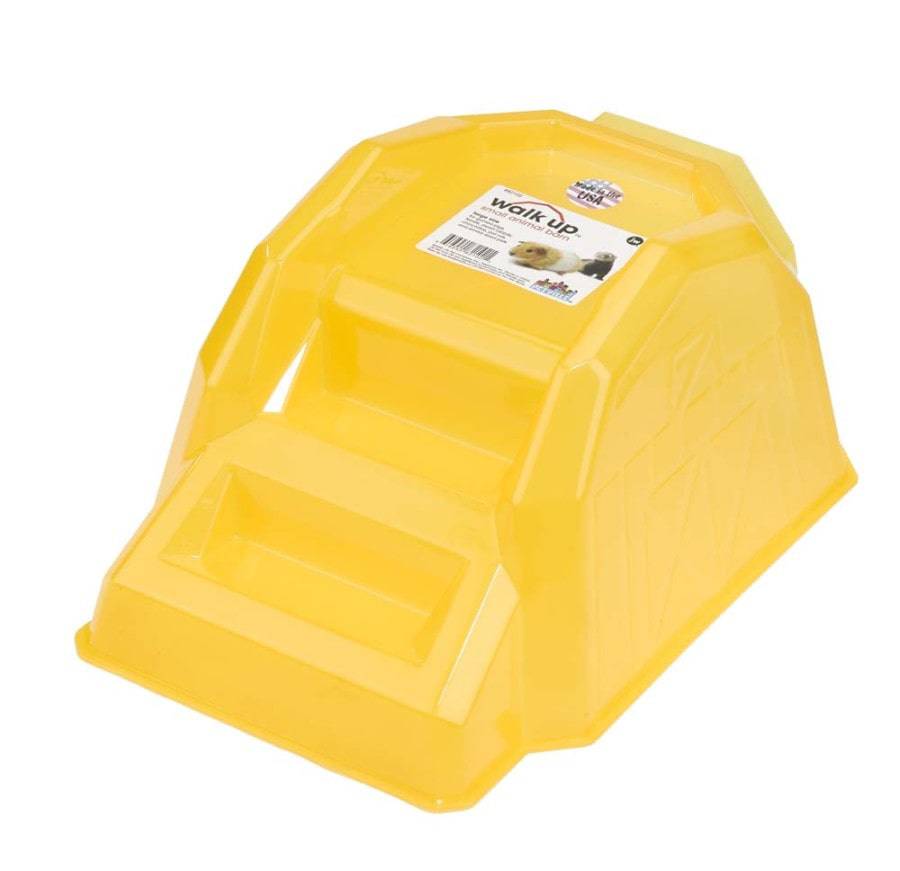 JW Pet Walk Up Barn for Small Animals Yellow - The Pet Source