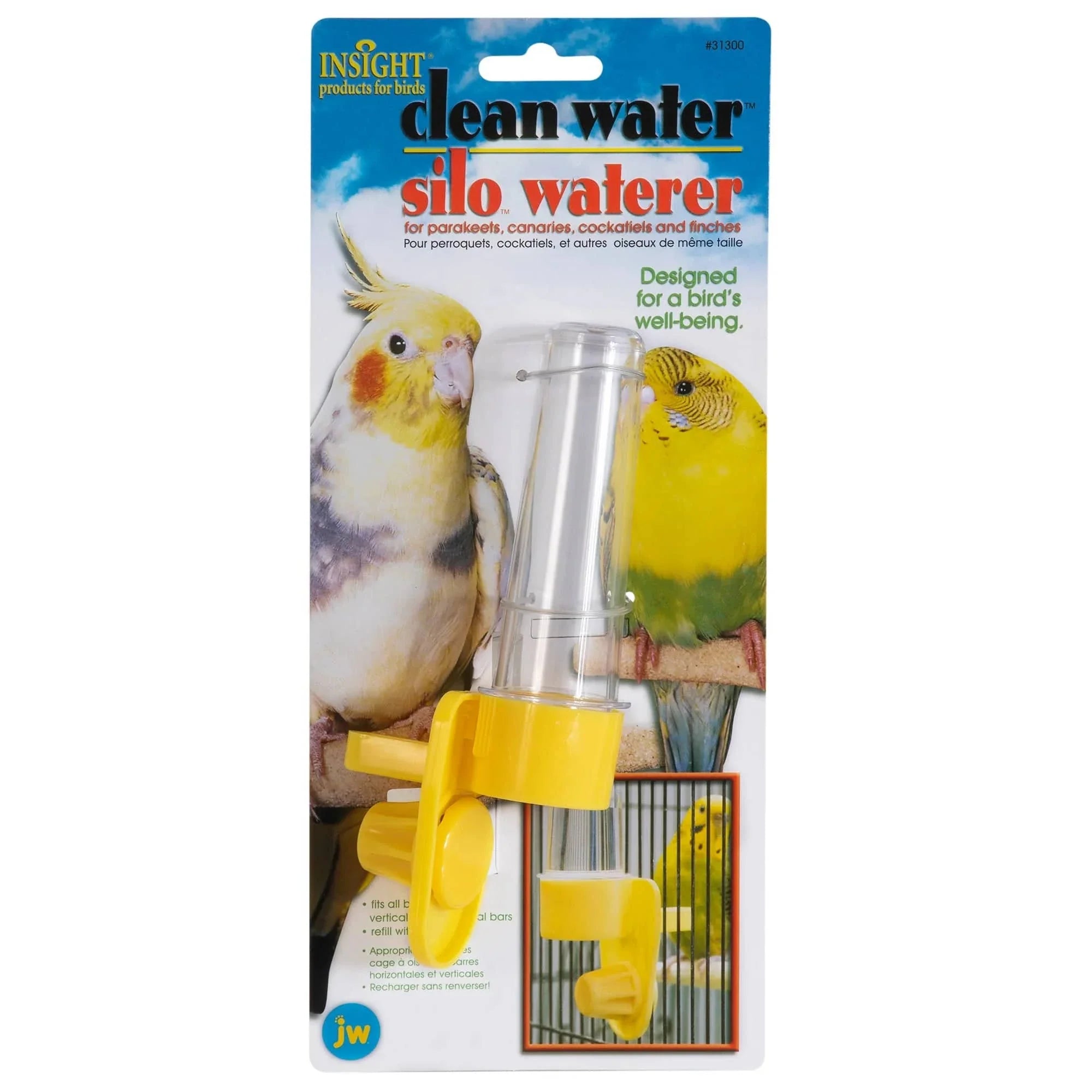 JW Clean Water Silo Bird Waterer - Large - The Pet Source