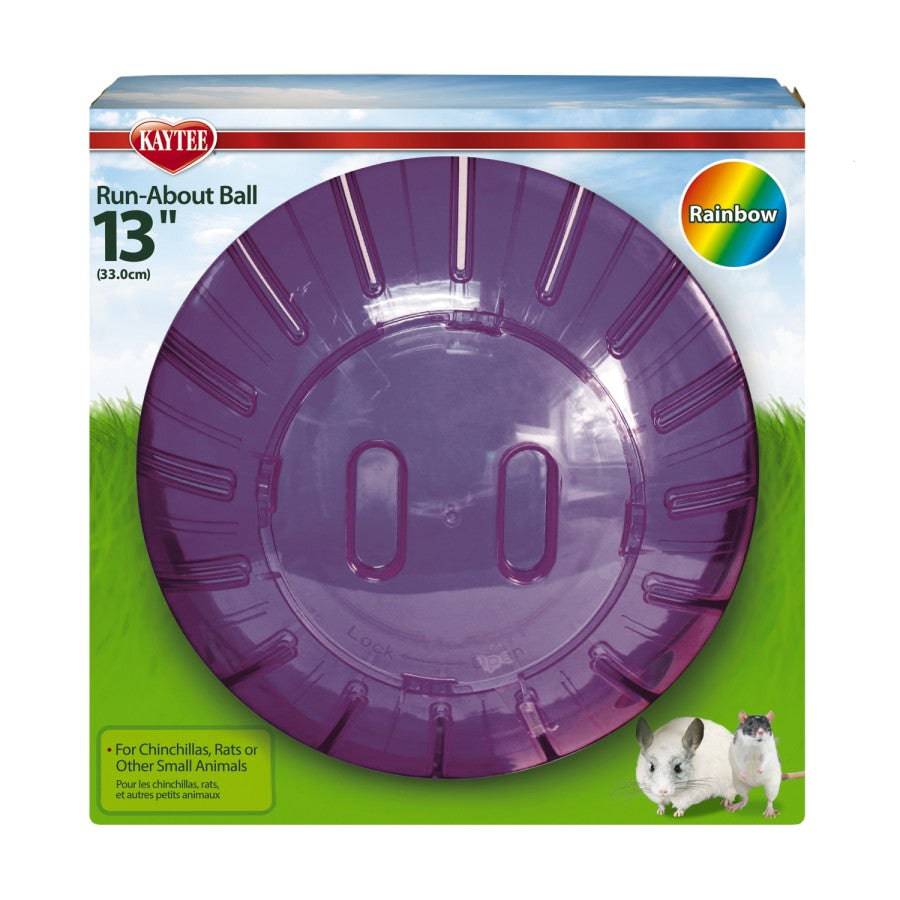 Kaytee Giant Mega Run-About Exercise Ball Rainbow - 13 Inch - The Pet Source