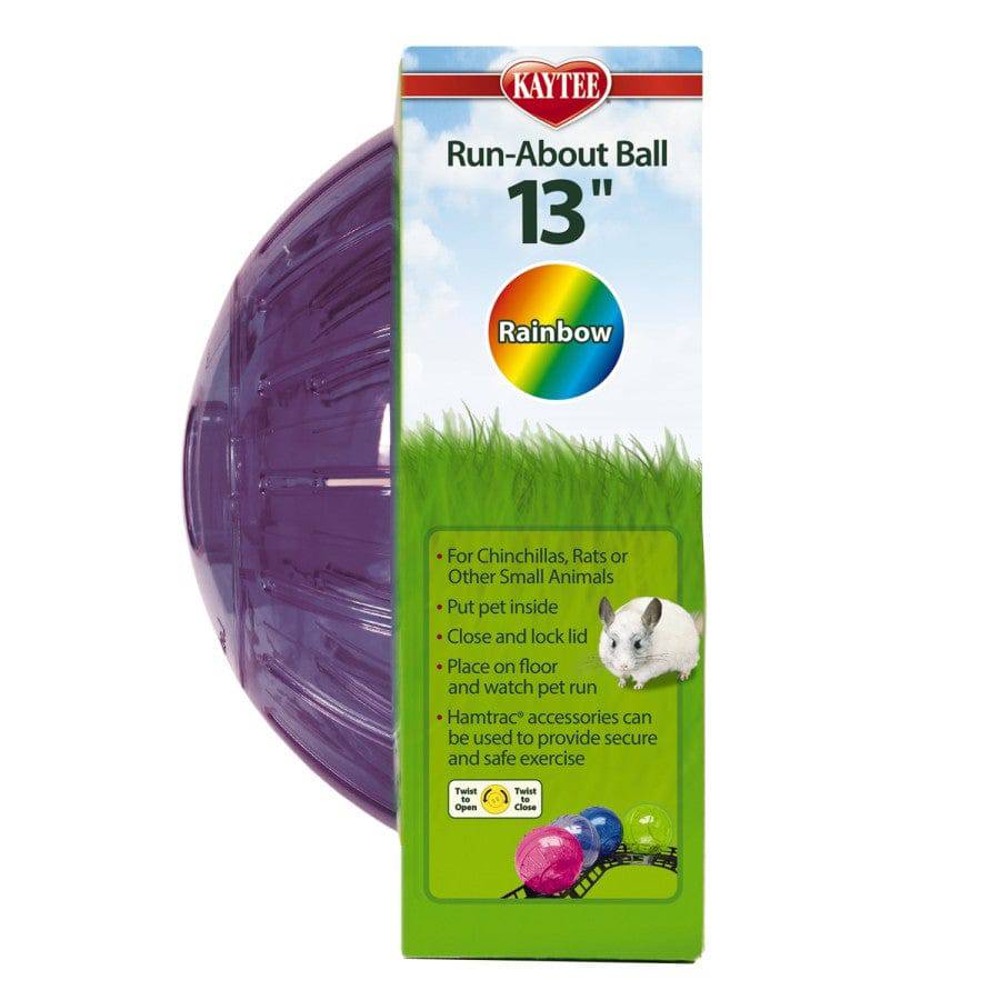 Kaytee Giant Mega Run-About Exercise Ball Rainbow - 13 Inch - The Pet Source