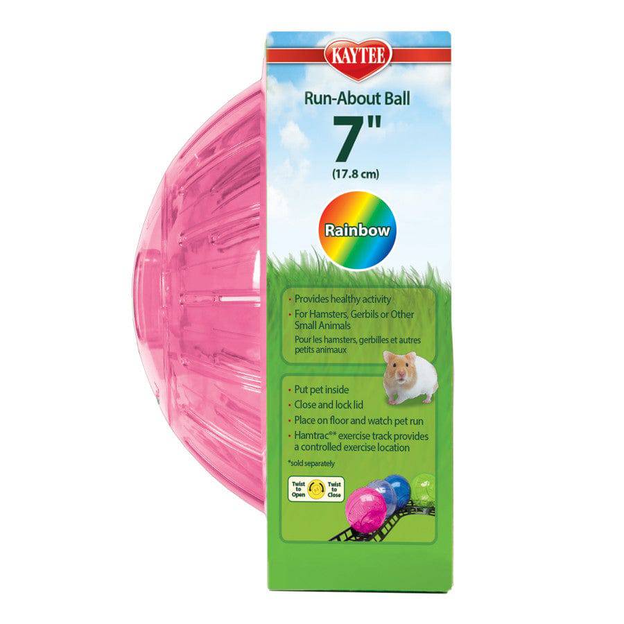 Kaytee Giant Run-About Mini Exercise Ball Rainbow - 7 Inch - The Pet Source