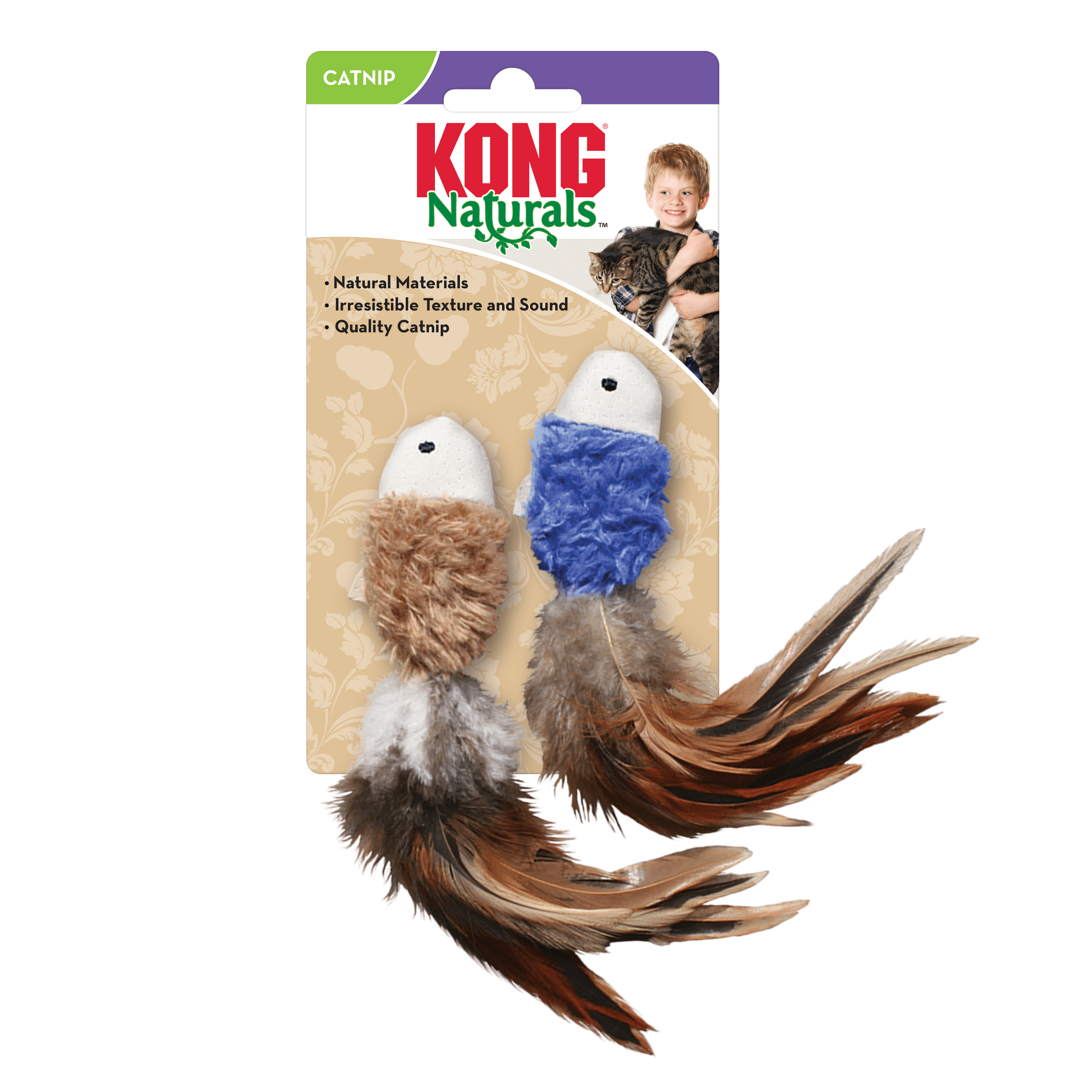 Kong Naturals Crinkle Fish 2-pck - The Pet Source