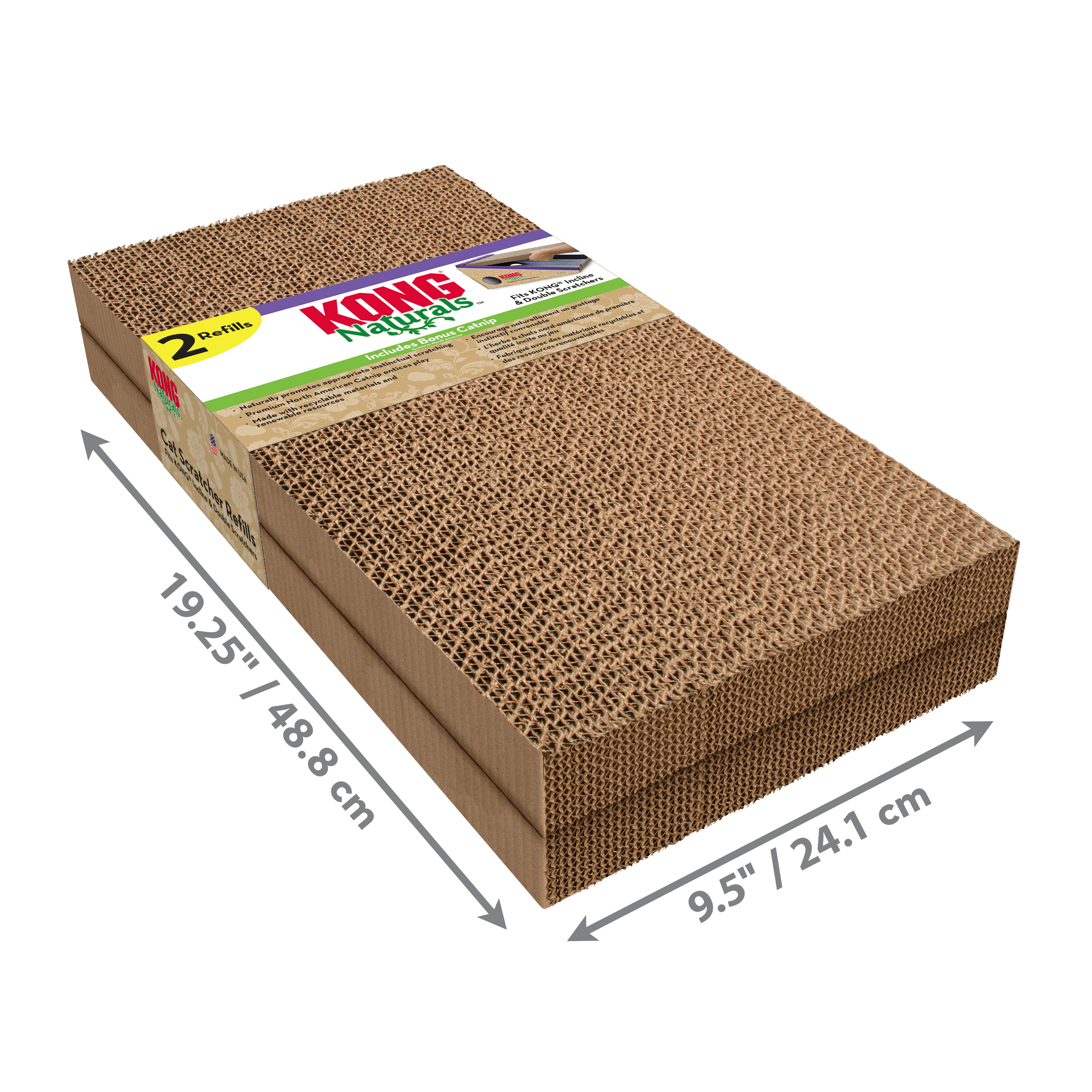 Kong Naturals Scratcher Refill - 2 Pack - The Pet Source