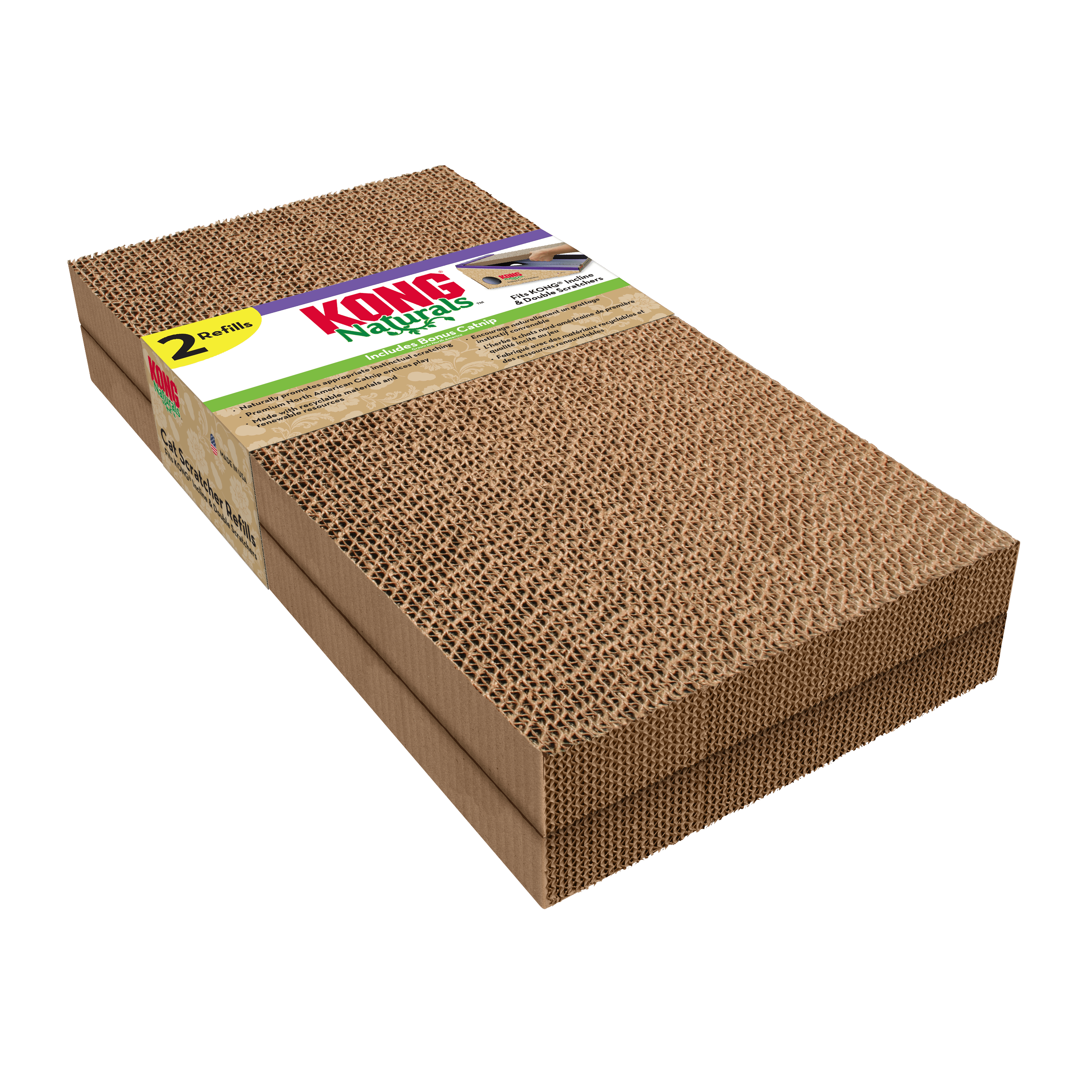 Kong Naturals Scratcher Refill - 2 Pack - The Pet Source