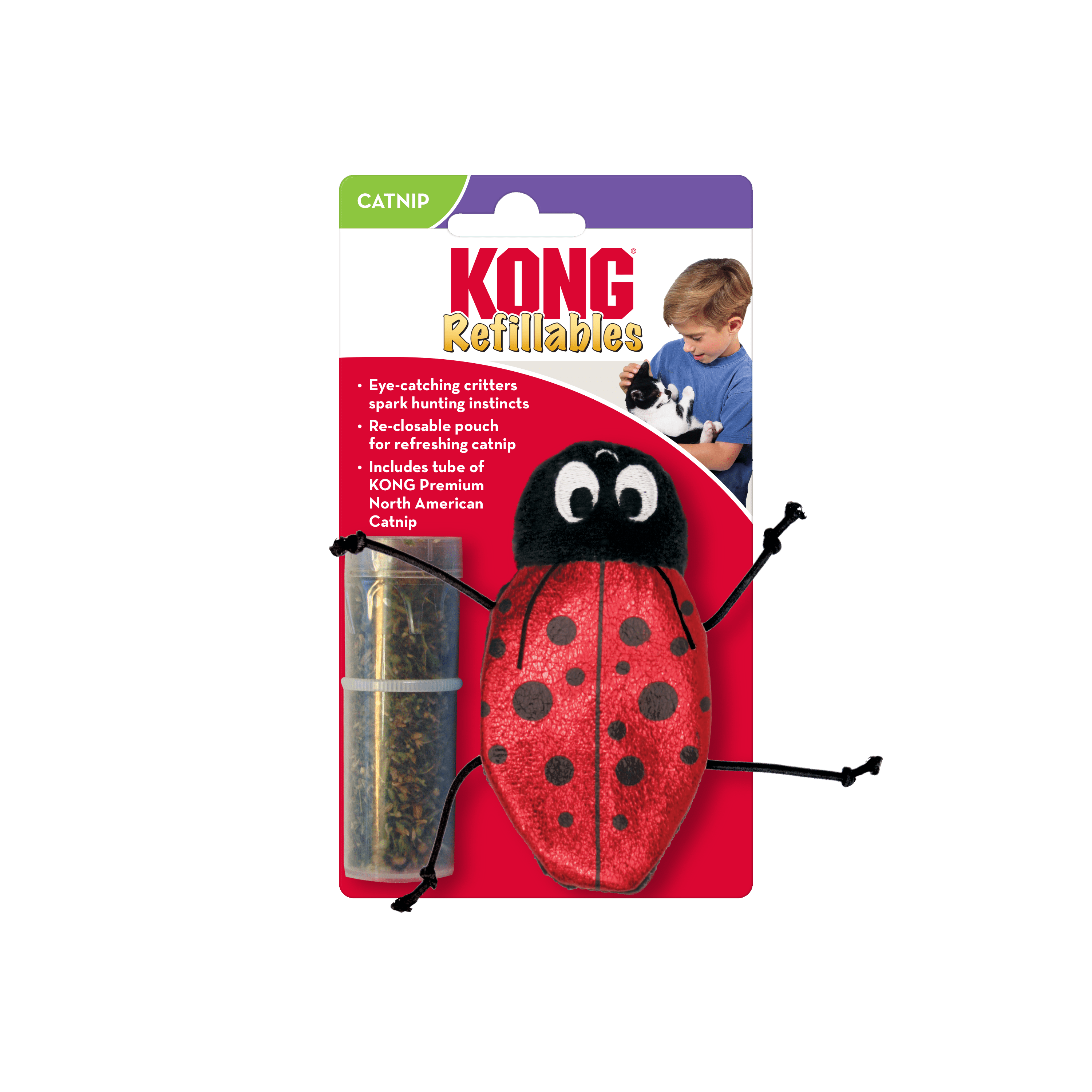 KONG Refillables Ladybug Cat Toy - The Pet Source