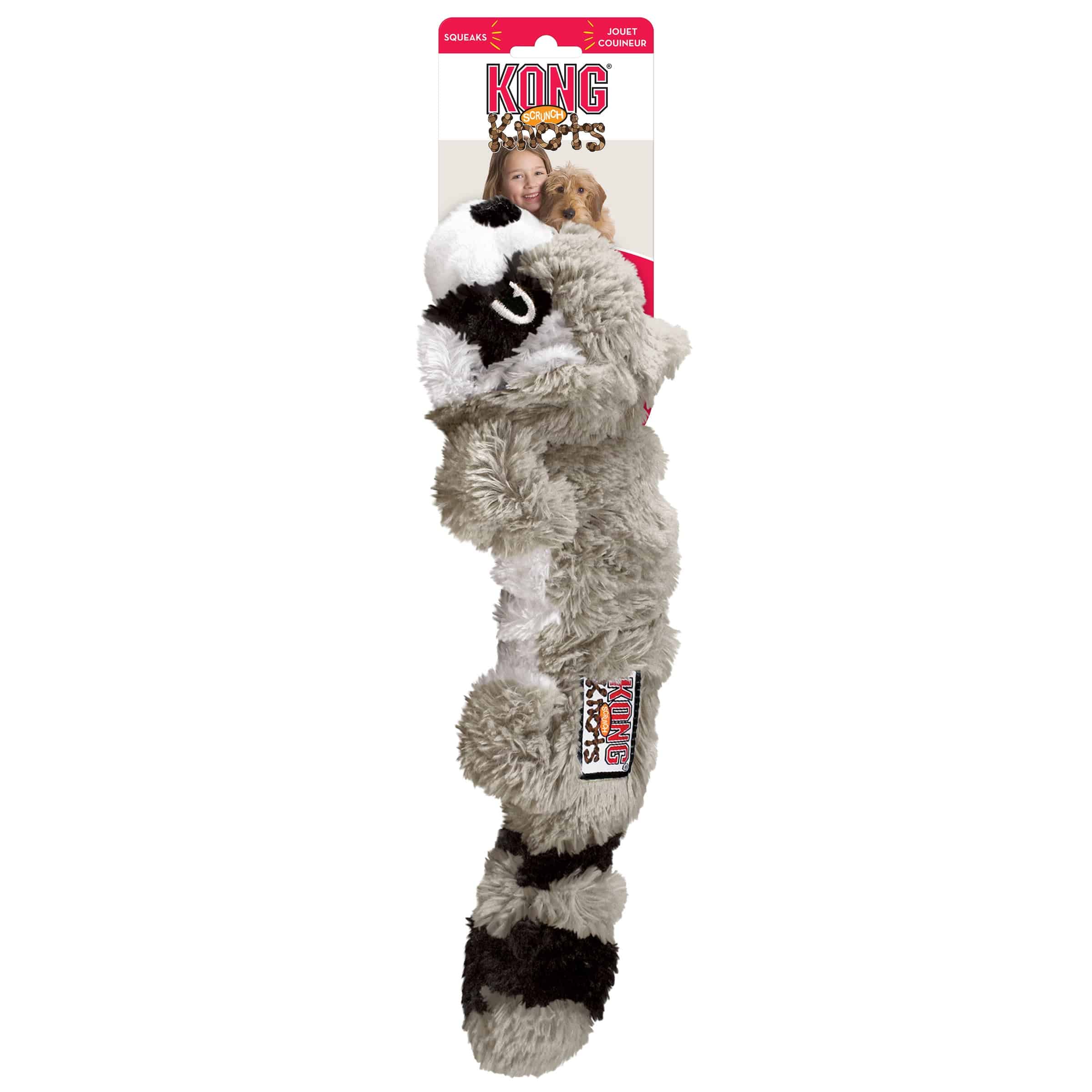 Kong Scrunch Knots Raccoon - Medium/Large - The Pet Source