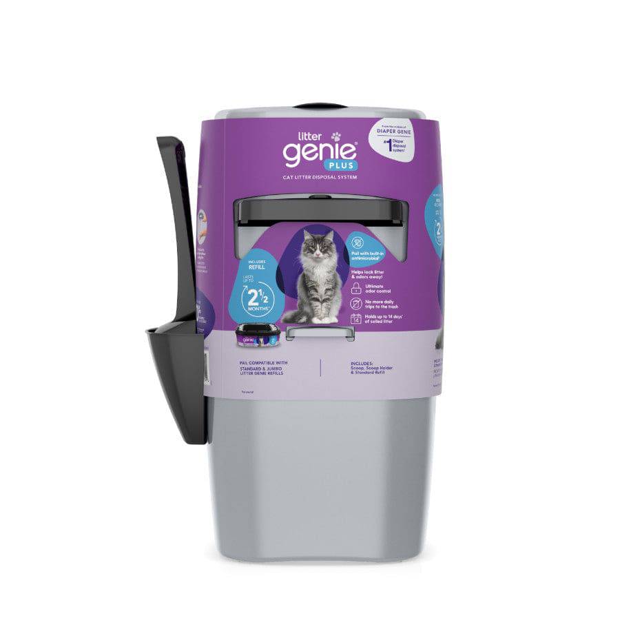 Litter Genie Plus Cat Litter Pail Disposal System - Silver - The Pet Source