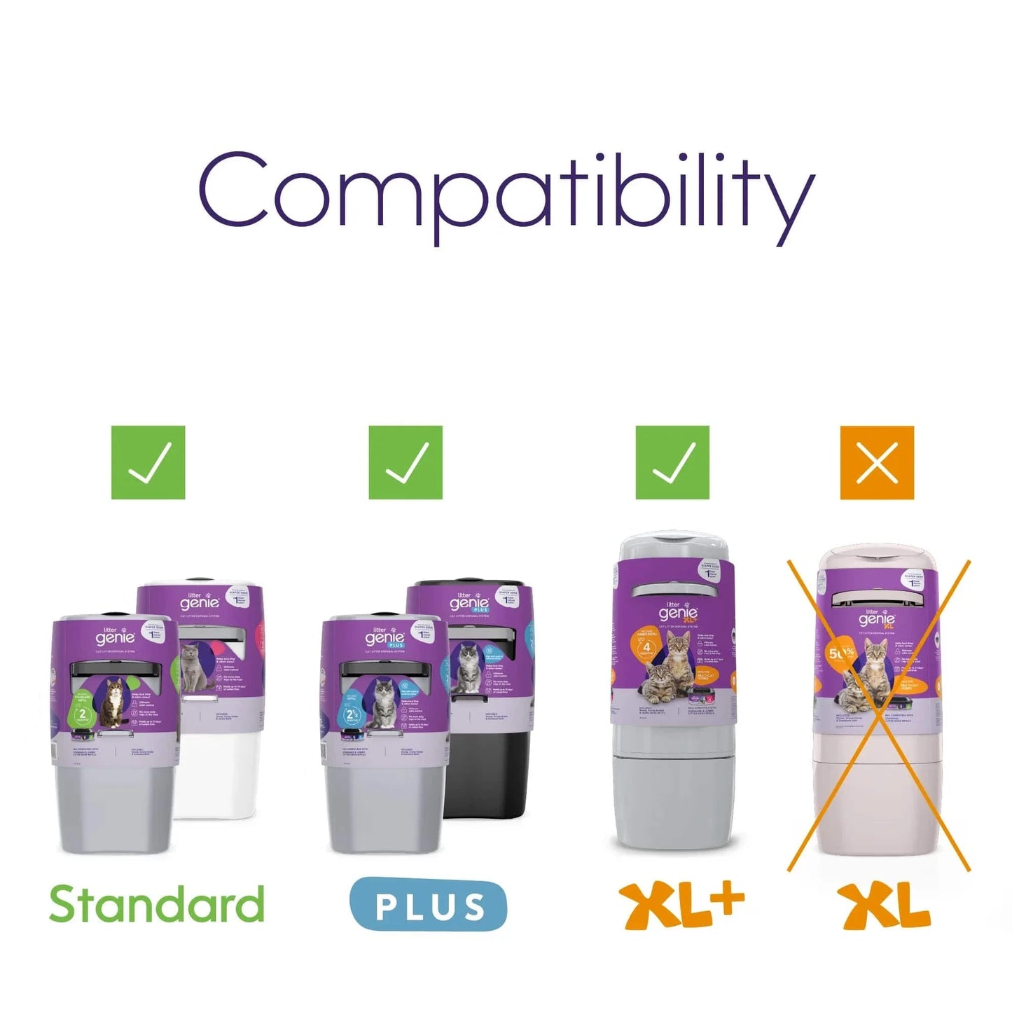 Litter Genie Plus Cat Litter Pail Disposal System Refill Jumbo - 1 pack - The Pet Source