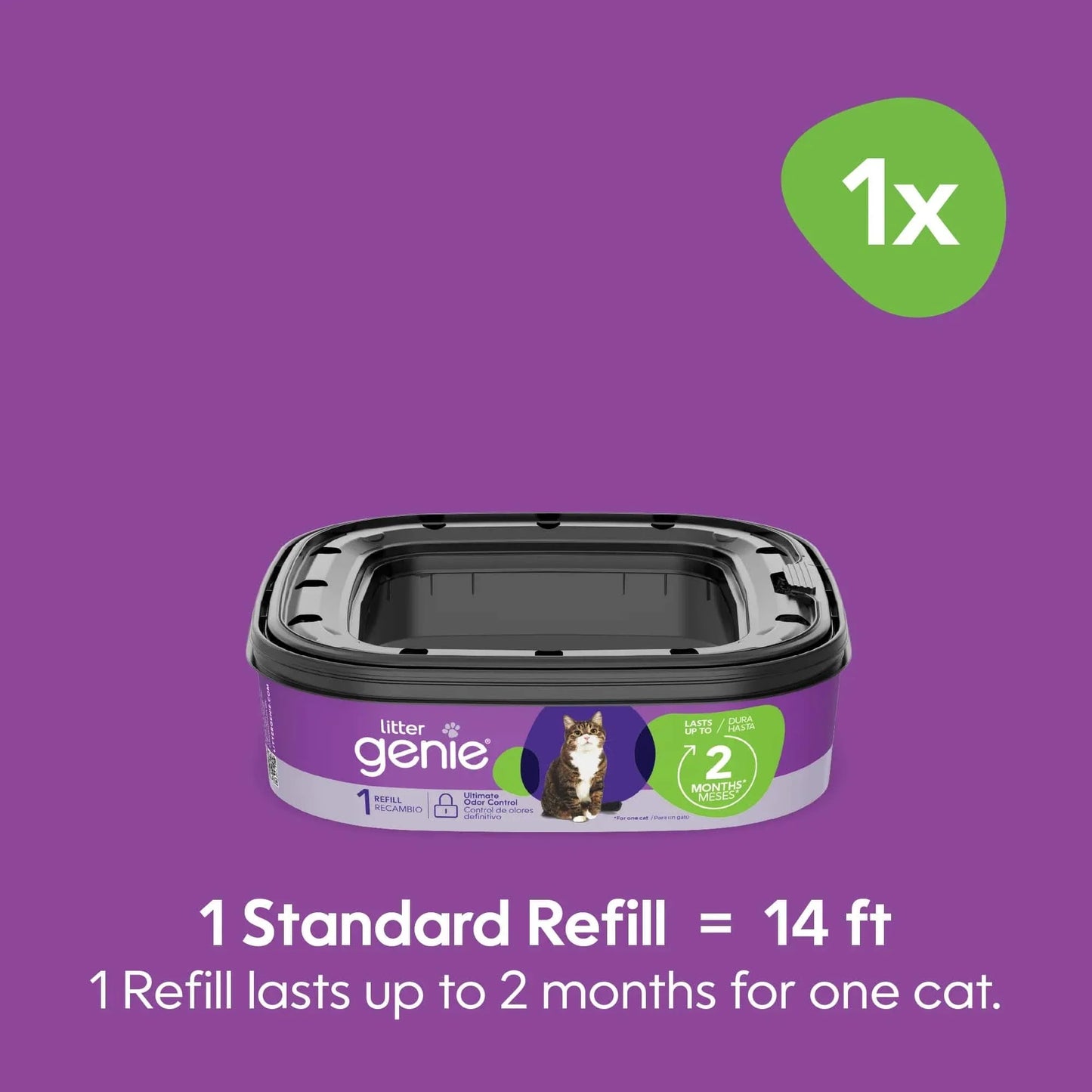 Litter Genie Plus Cat Litter Pail Disposal System Refill Standard - 1 pack - The Pet Source