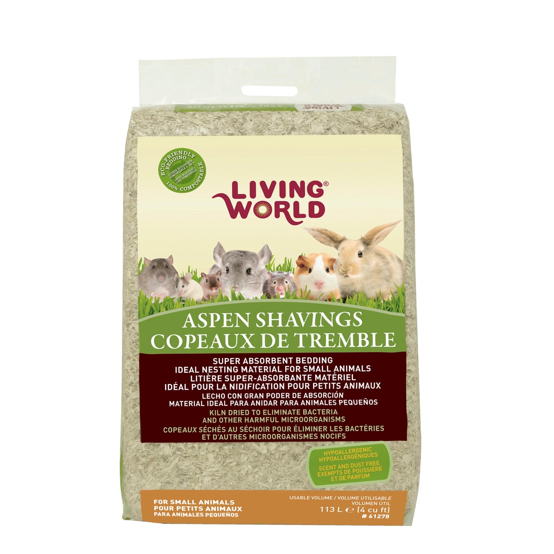 Living World Aspen Shavings - 113 L - 4 cu ft - The Pet Source