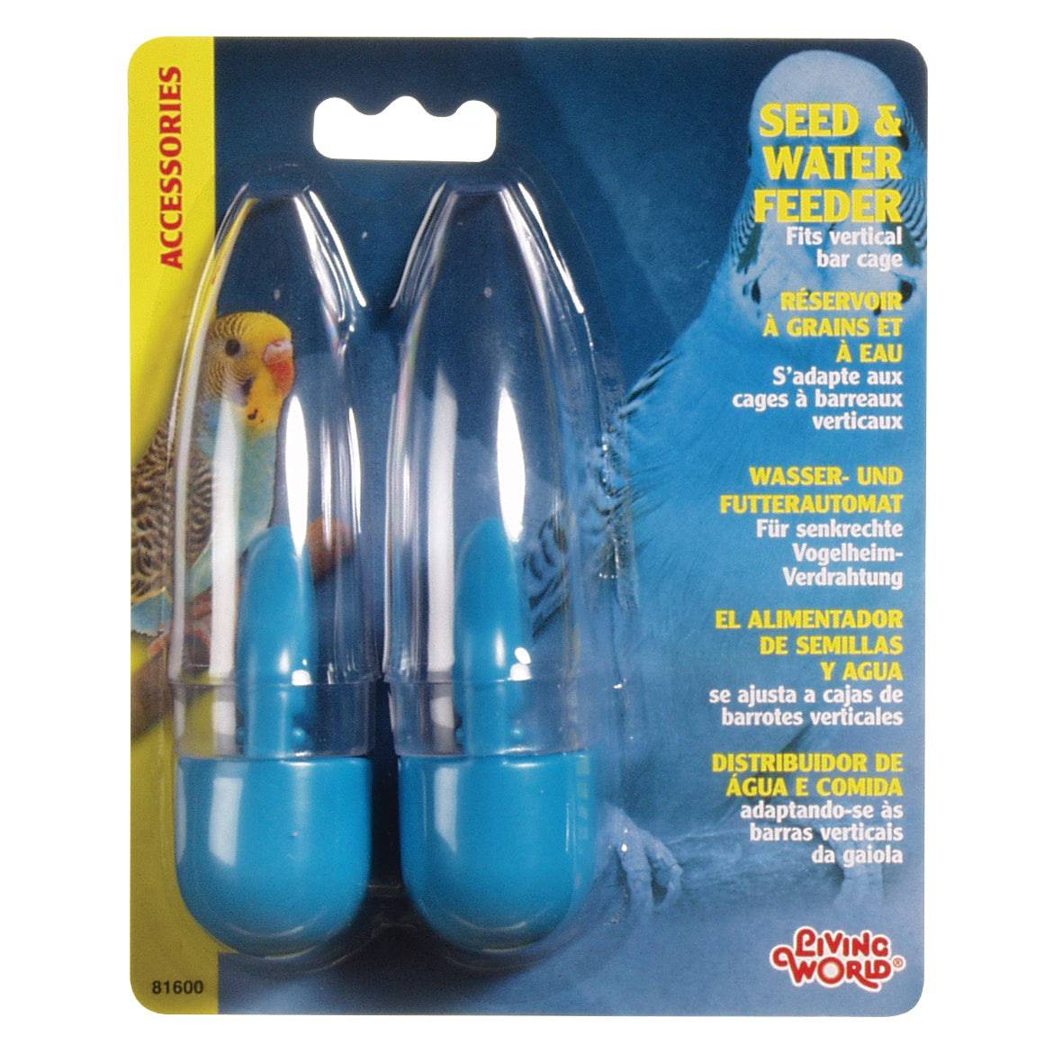 Living World Seed and Water Feeder - 2 pack - The Pet Source