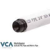 Multidapter 2025LL075 – 20-25mm Pipe to 3/4in Loc-Line Adapter