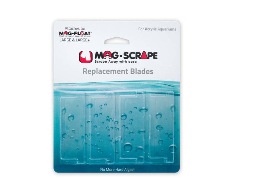 Mag-Float Replacement Blades for Acrylic Aquariums Large & Large+ - 4 pack