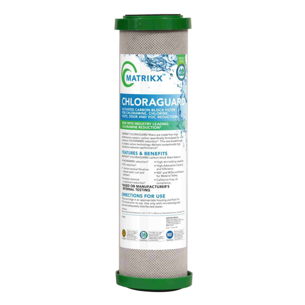 Matrikx ChloraGuard Carbon Block Filter - 1 Micron