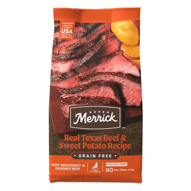 Merrick Real Texas Beef + Sweet Potato Recipe Adult Dog Food - The Pet Source