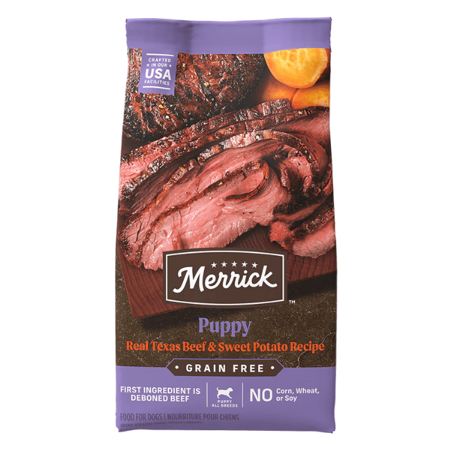 Merrick Real Texas Beef + Sweet Potato Puppy Recipe Puppy Food - The Pet Source