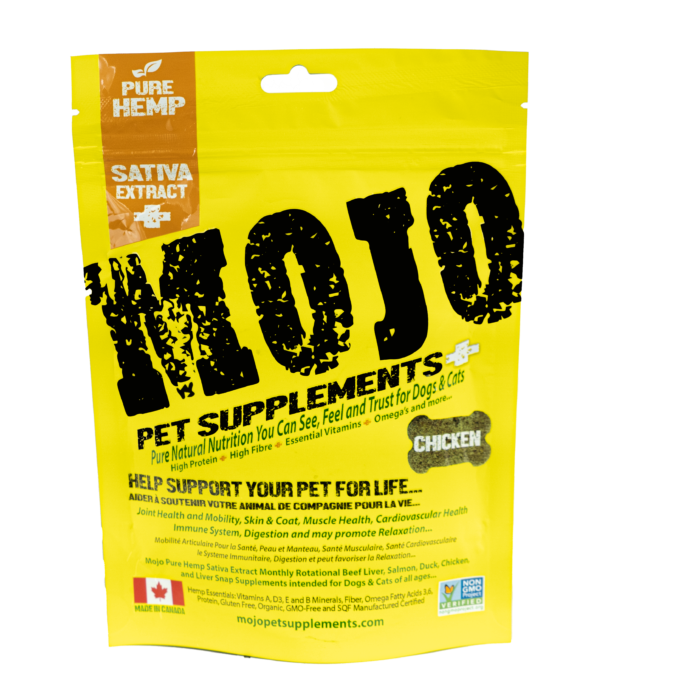 Mojo Pet Supplements Full-Spectrum Hemp Sativa Chewable Tablets Chicken - 192g