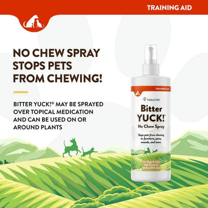 NaturVet Bitter Yuck No Chew Spray - 16oz - The Pet Source