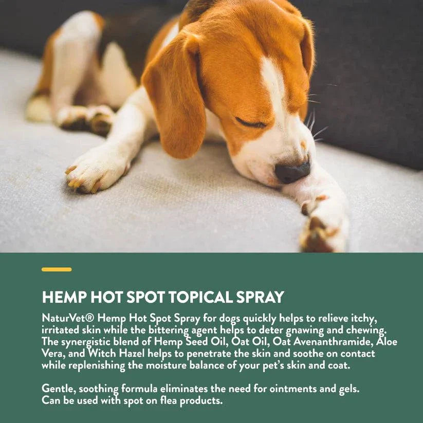 NaturVet Hemp Hot Spot Spray - 12oz - The Pet Source