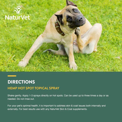 NaturVet Hemp Hot Spot Spray - 12oz - The Pet Source
