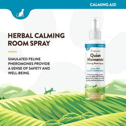NaturVet Quiet Moments Cat Calming Room Spray - 8oz - The Pet Source